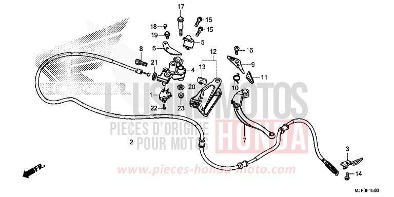 HANDBREMSHEBEL von Africa Twin PEARL GLARE WHITE (NHB53H) von 2017